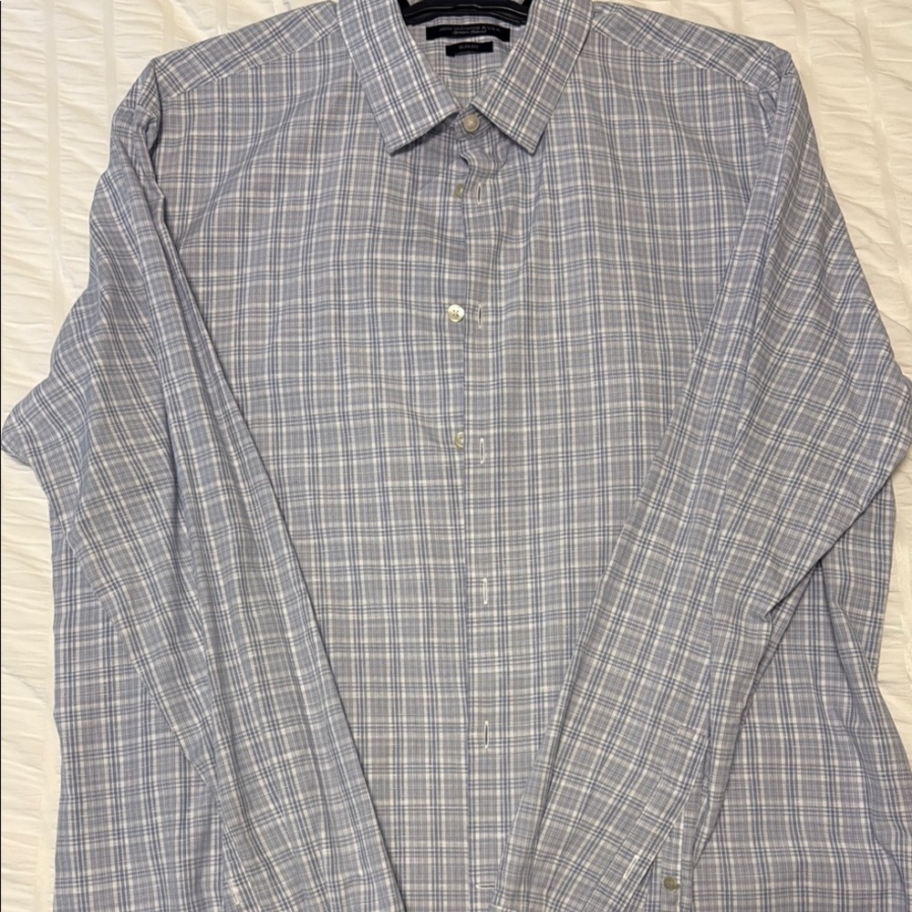 John Varvatos Blue Casual Button Down Shirt